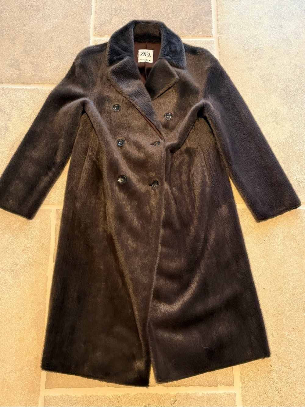 Zara Chocolate Brown coat XS